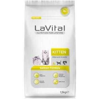 LaVital Kitten Somonlu 1.5 kg Kedi Maması kullananlar yorumlar